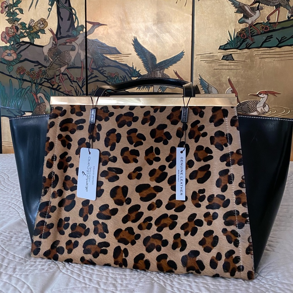 Alberta di CANIO cheetah shoulder bag NWT